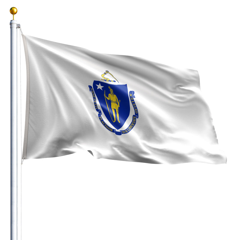 The Massachusetts state flag