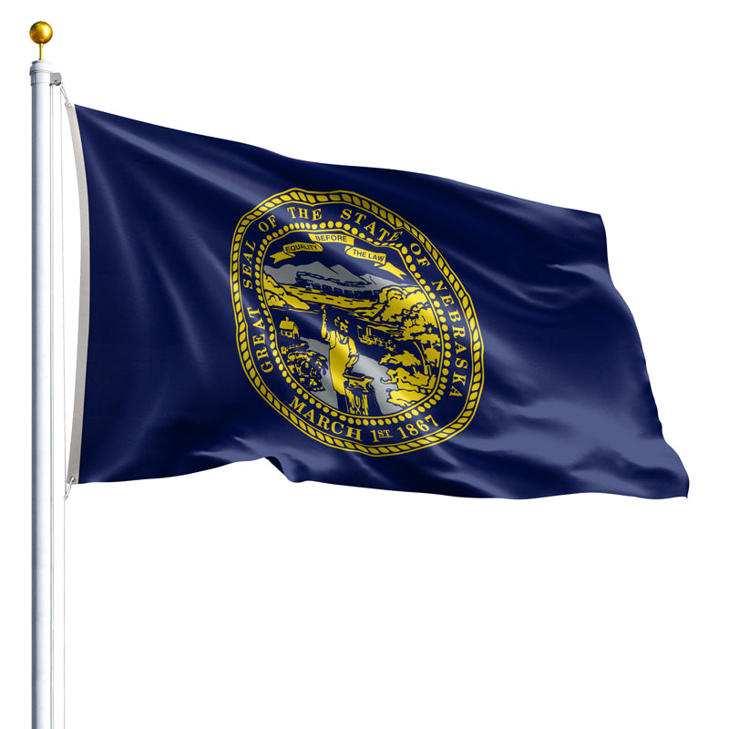 The Nebraska state flag